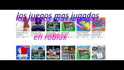 Los Juegos Mas Jugados En Roblox Youtube
