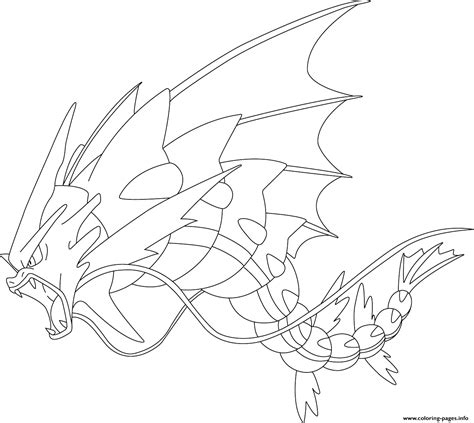 Color them in online, or print them out and use crayons, markers, and paints. Mega Gyarados Pokemon Coloring Pages Printable