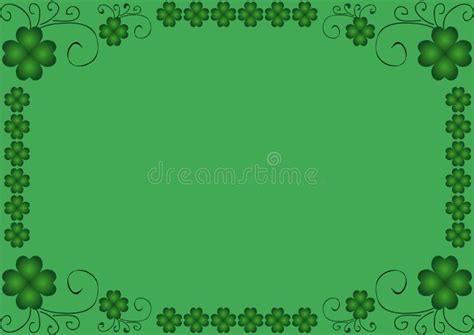 Frame Of Four Leaf Clover Stock Vector Illustration Of Shamrock 62402518
