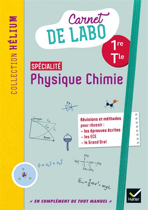 Carnet De Labo Physique Chimie 1retle Éd 2020 Physique Chimie