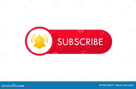 Subscribe Button Template With The Notification Bell Video Channel