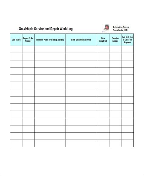 Maintenance Work Order Tracking Template Excel