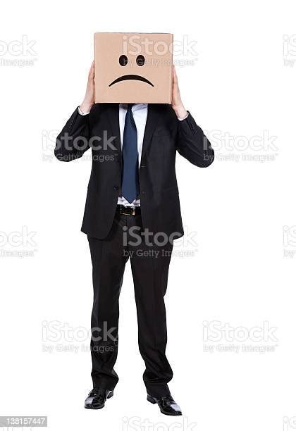 Sad Box Head Businessman Stock Photo Download Image Now Box