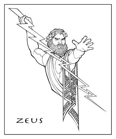 View Imagen De Zeus Para Colorear