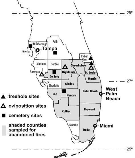 Map Of Southern Florida Showing Counties Major Cities And Locations