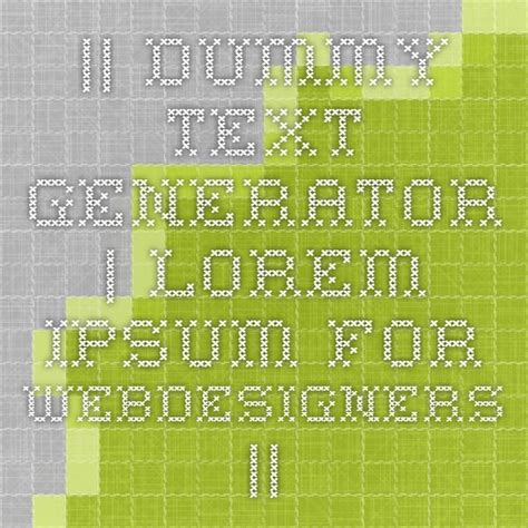 L lorem ipsum dolor sit amet, consectetuer adipiscing elit. || Dummy Text Generator | Lorem ipsum for webdesigners ...