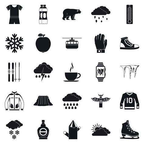 Outdoor Icons Set Simple Style 8856092 Vector Art At Vecteezy