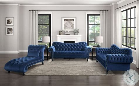Rosalie Navy Blue Living Room Set From Homelegance Coleman Furniture