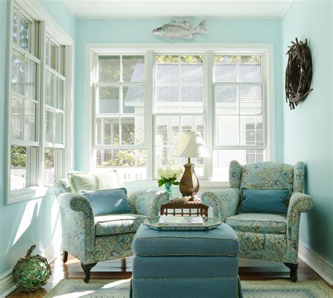 Letters From The Shore Sunroom Decorating Blue And Green Living Room