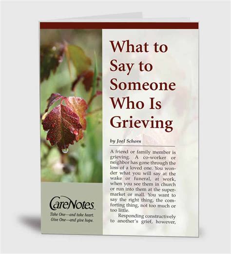 what to say to someone who is grieving carenotes