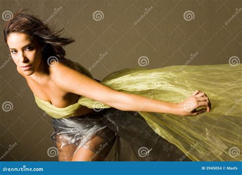 Beautiful Woman In Silk Stock Photo Image Of Gorgeous