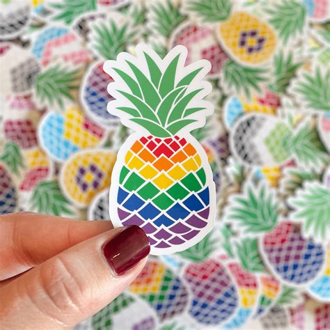Pride Pineapple Stickers LGBTQ Gay Bisexual Trans Etsy