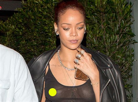 Rihanna Exposes Herself In A Completely Sheer Top Rihanna Rorrey