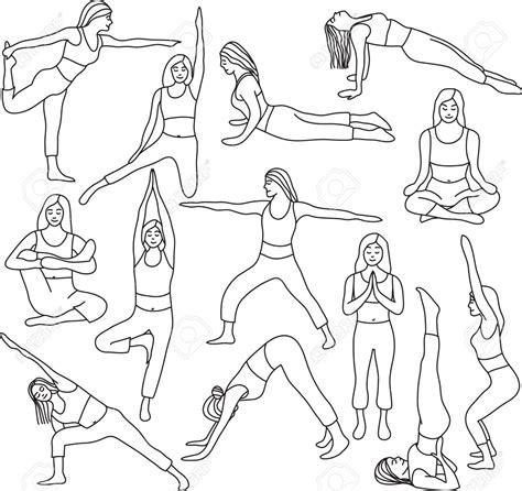 Yoga Poses Drawing Hold For 5 Breaths And Switch Sides Lifting The