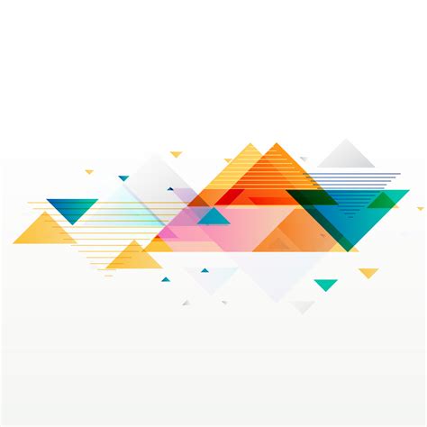 Colorful Abstract Geometric Triangle Shapes Background