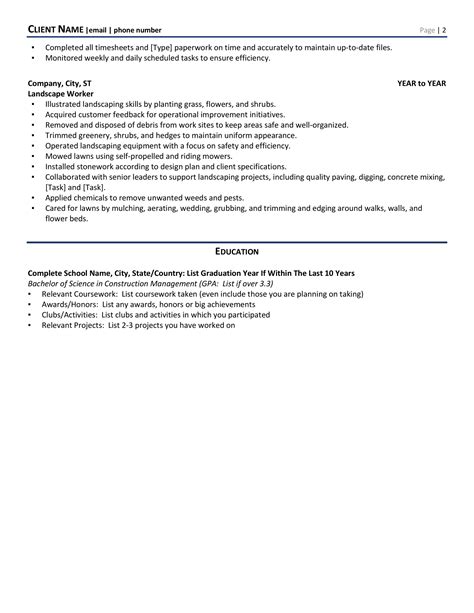 Landscaper Resume Example And Guide 2021 Zipjob