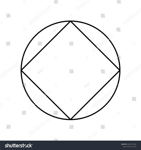 Square Inscribed Circle Stock Vector Royalty Free 2020121483
