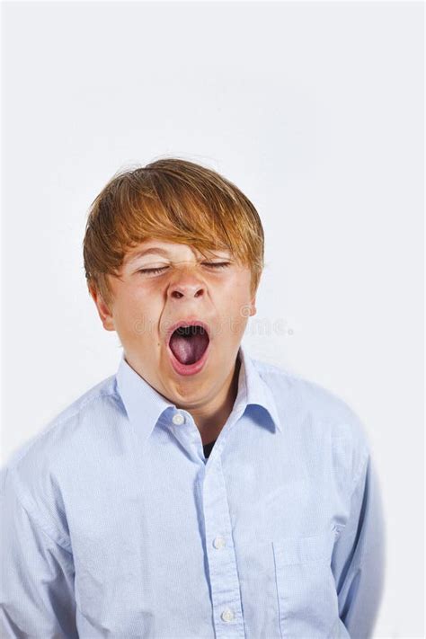 Boy Is Yawning Stock Photo Image Of Oscitancy Cute 37236072