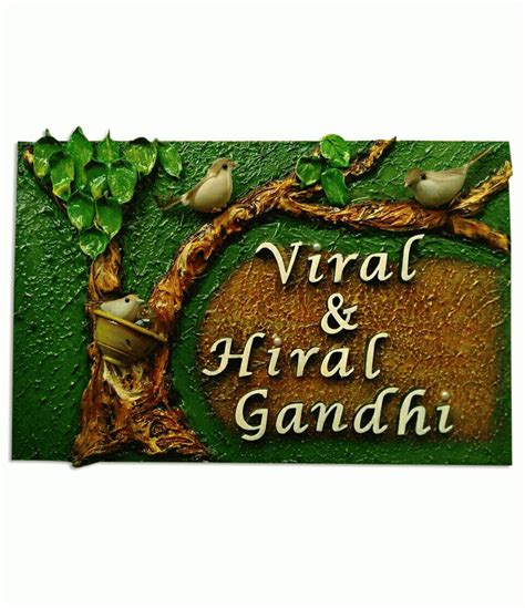 The perfect gifting option for avid travellers out is this decorative accent from westside home. Buy Name Plate based on Nature theme online shopping ...