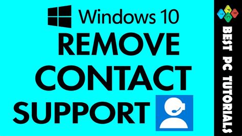 Windows 10 Removeuninstall Contact Support App Youtube