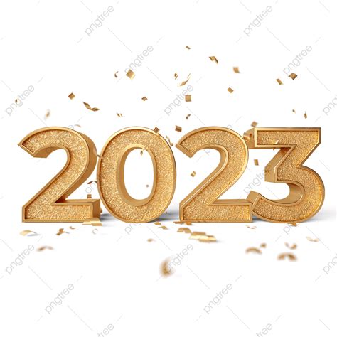 2023년 새해 황금 글꼴 2023 새해 연하 Png 일러스트 및 Psd 이미지 무료 다운로드 Pngtree