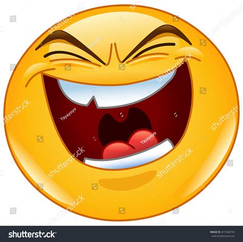 Emoticon Evil Laugh Stock Vector Royalty Free 417436759 Shutterstock