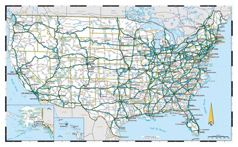 Map Of The United States With Cities And Highways Allyce Maitilde