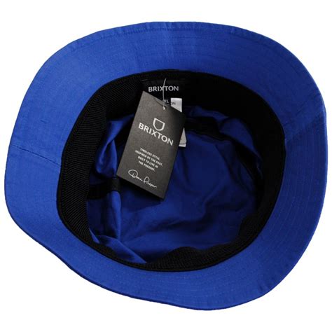 Brixton Hats Beta Cotton Packable Bucket Hat Ocean Blue Bucket Hats