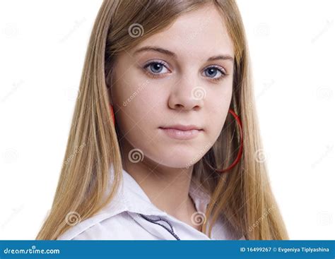 Portrait Of The Girl Of Fifteen Years Stock Image Image Of Background