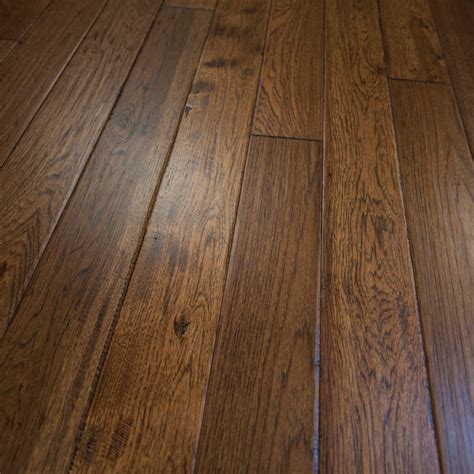 Hickory Hand Scraped Prefinished Solid Wood Flooring 5x34 Jackson