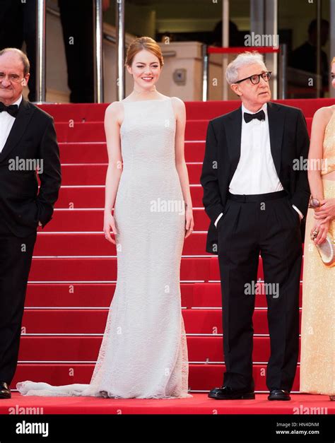 Emma Stone And Woody Allen Arrive At The Premiere For The Film Irrational Man At The 68th