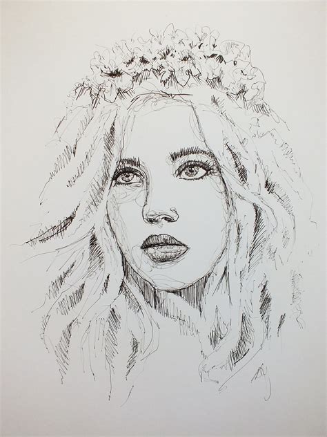 Illustrationbyflo Artfinder Flo Female Sketch