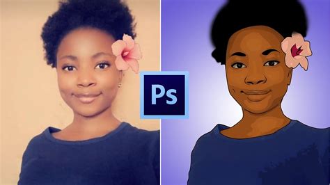 How To Cartoon Yourself With Adobe Photoshop Speed Art Youtube