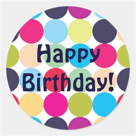 Happy Birthday Round Sticker