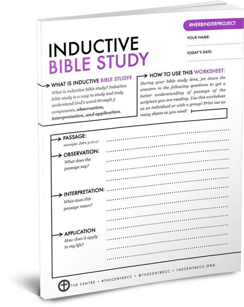 4 Free Inductive Bible Study Worksheets Bible Study Worksheet