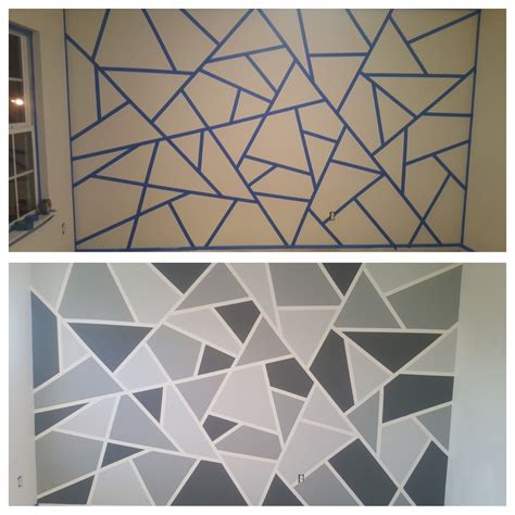 Geometric Accent Wall Geometric Wall Paint Wall Paint Designs