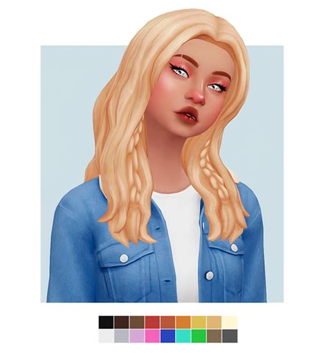 Sims 4 Cc Hair Blonde Streaks In Cas Mode Perfectper