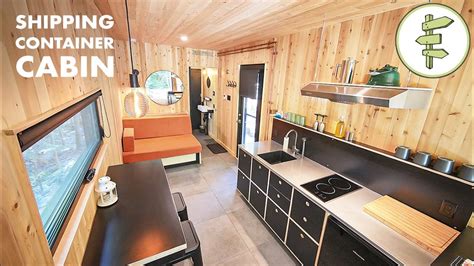 Awesome Tiny Cabin Built With A Single Used Shipping Container Full