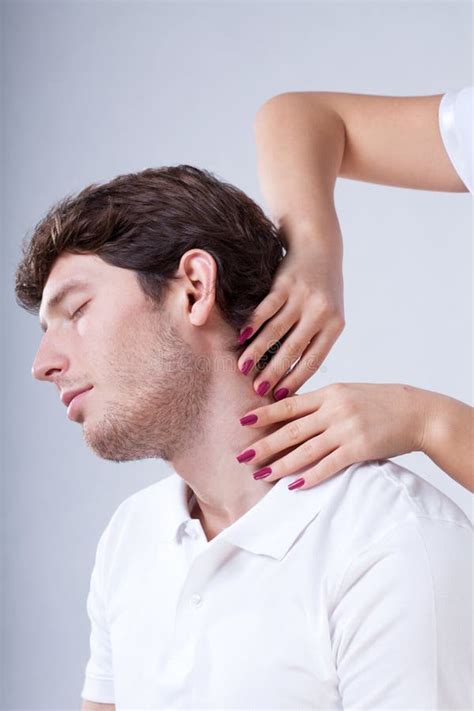 Neck Massage At Spa Center Stock Image Image Of Ligament 37918065