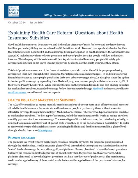 Explaining Health Care Reform