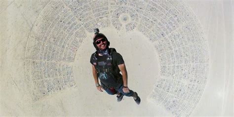 Man Skydives Into Burning Man Creates Perfect Portrait Of The Desert
