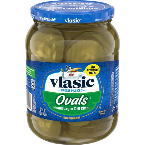 Buy Vlasic Ovals Hamburger Pickle Chips Dill Pickles 32 Oz Jar Online In India 10308928