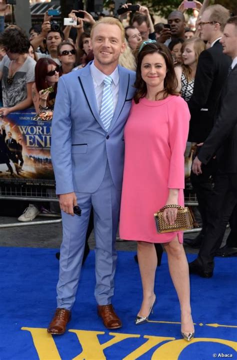 Simon Pegg And His Wife Maureen Posed On The Red Carpet At The London