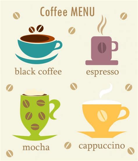 Espresso guide poster | Vintage espresso ingredients guide coffee poster design — Stock Vector ...