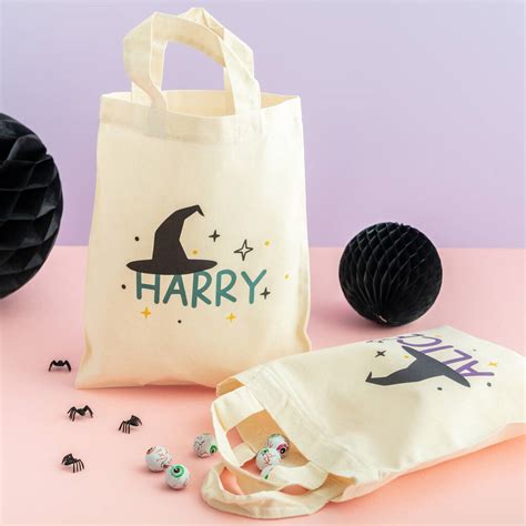 Personalised Witch Trick Or Treat Halloween Bag By Postbox Party