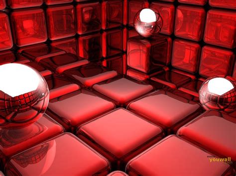 13 Wallpaper 3d Red Trend Masa Kini