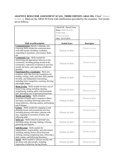 Aba Lesson Plan Template