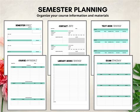 Dashboard Templates University Student Planner Mint