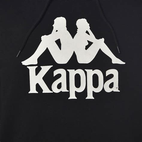 Kappa Tenax Mens Retro Hooded Sweater In Black