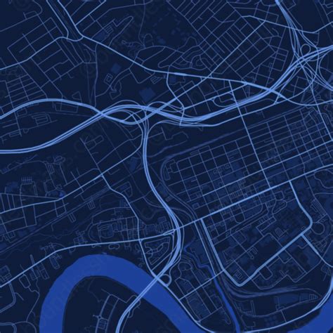 Knoxville Dark Blue Vector Map Boundless Maps